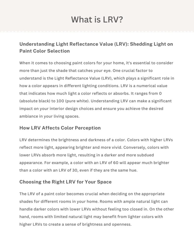 What is LRV